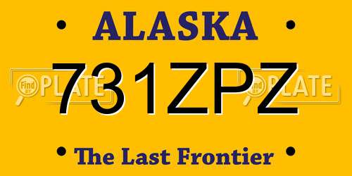 731ZPZ Alaska License Plate