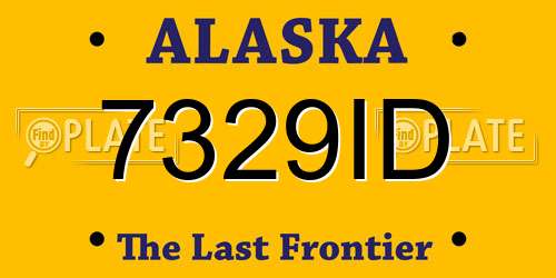 7329ID Alaska License Plate