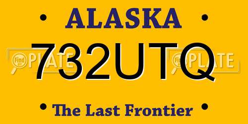732UTQ Alaska License Plate