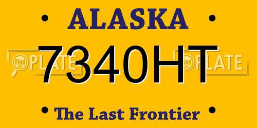 7340HT Alaska License Plate