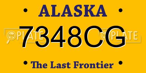 7348CG Alaska License Plate