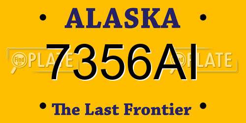 7356AI Alaska License Plate