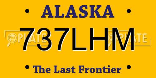 737LHM Alaska License Plate
