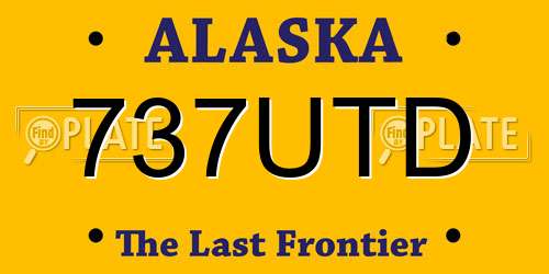 737UTD Alaska License Plate