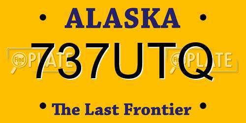 737UTQ Alaska License Plate