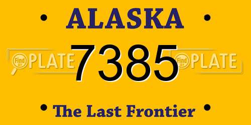 7385 Alaska License Plate