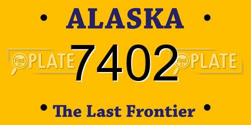 7402 Alaska License Plate