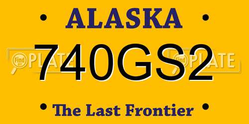 740GS2 Alaska License Plate