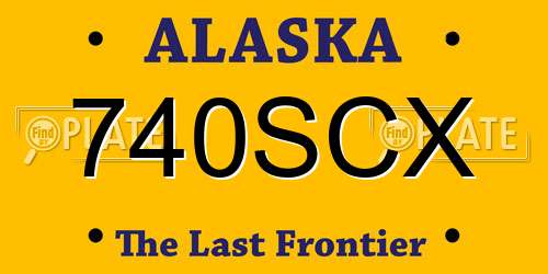 740SCX Alaska License Plate