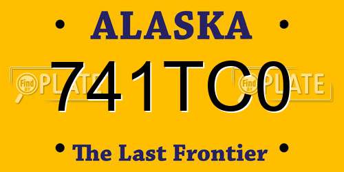 741TC0 Alaska License Plate