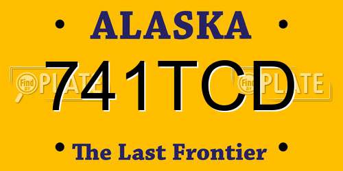 741TCD Alaska License Plate