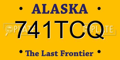 741TCQ Alaska License Plate