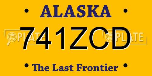 741ZCD Alaska License Plate