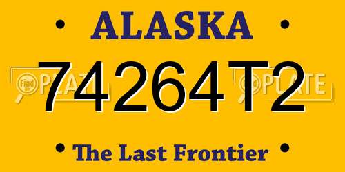 74264T2 Alaska License Plate
