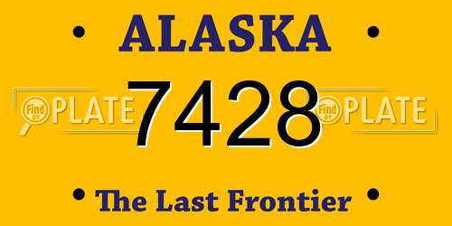 7428 Alaska License Plate