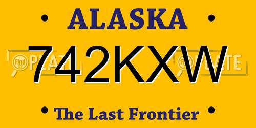 742KXW Alaska License Plate