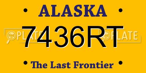 7436RT Alaska License Plate