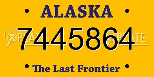 7445864 Alaska License Plate