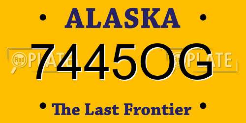 7445OG Alaska License Plate