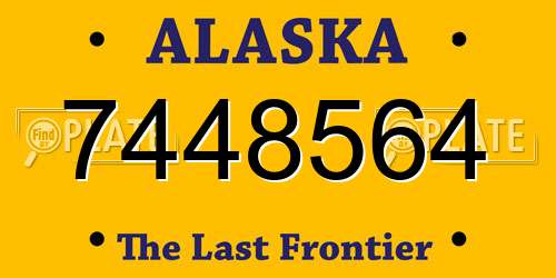 7448564 Alaska License Plate