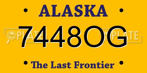 7448OG Alaska License Plate