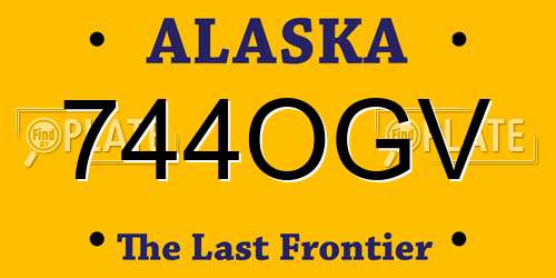 744OGV Alaska License Plate