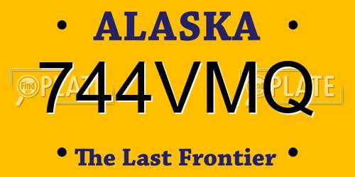 744VMQ Alaska License Plate
