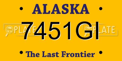 7451GI Alaska License Plate