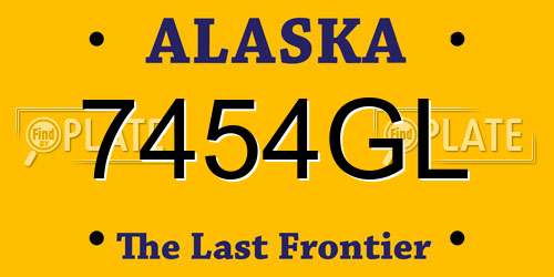 7454GL Alaska License Plate