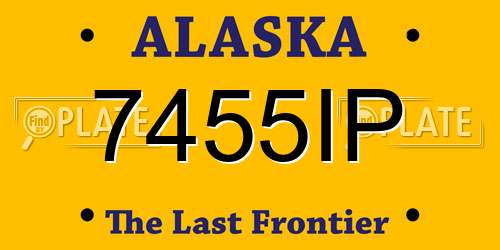 7455IP Alaska License Plate