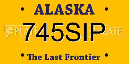 745SIP Alaska License Plate