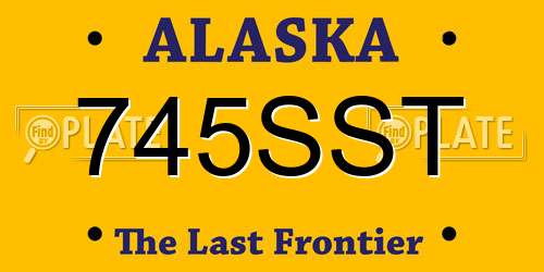 745SST Alaska License Plate