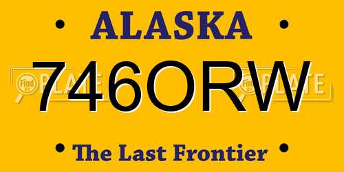 746ORW Alaska License Plate