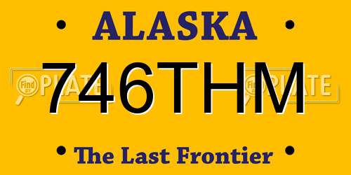 746THM Alaska License Plate