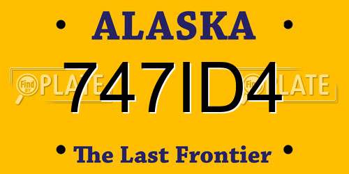 747ID4 Alaska License Plate