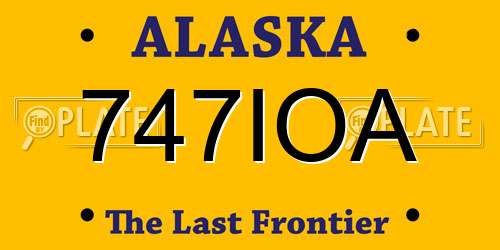 747IOA Alaska License Plate