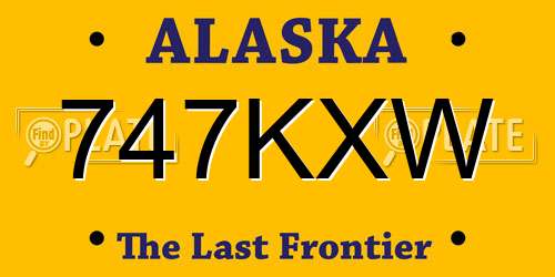747KXW Alaska License Plate