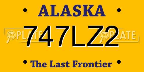 747LZ2 Alaska License Plate