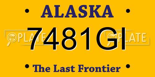 7481GI Alaska License Plate