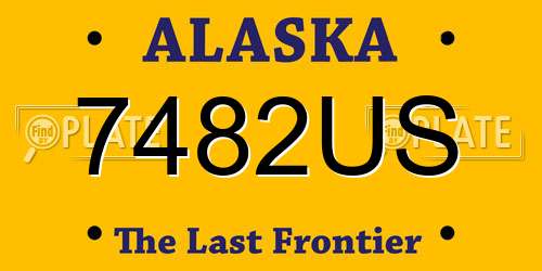 7482US Alaska License Plate