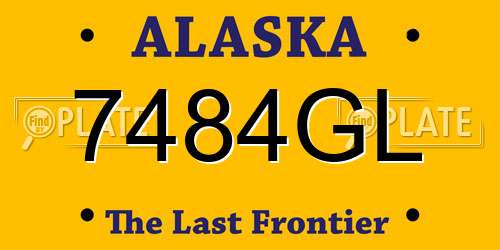 7484GL Alaska License Plate