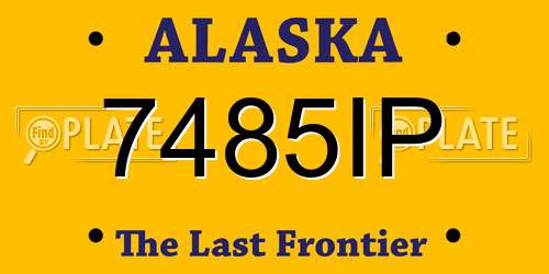 7485IP Alaska License Plate