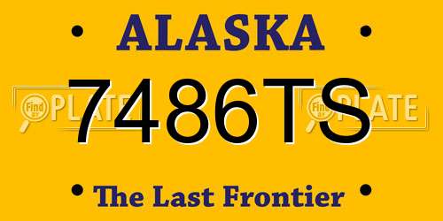 7486TS Alaska License Plate