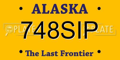748SIP Alaska License Plate