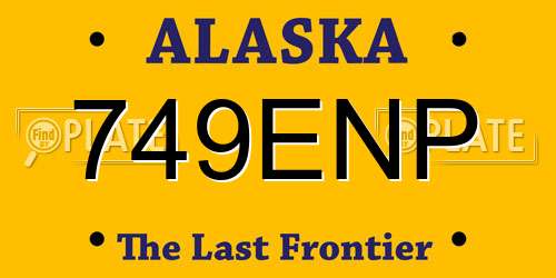 749ENP Alaska License Plate