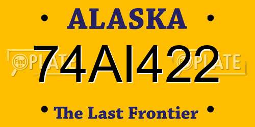 74AI422 Alaska License Plate