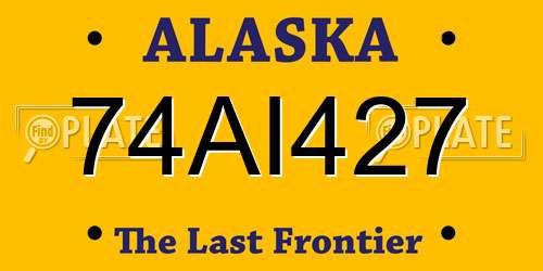 74AI427 Alaska License Plate