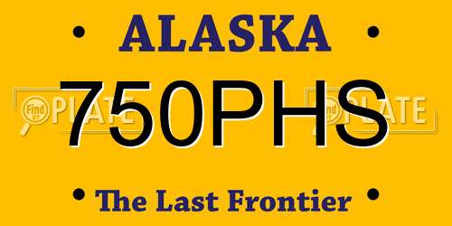 750PHS Alaska License Plate