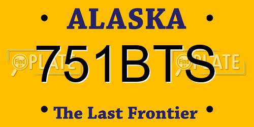 751BTS Alaska License Plate