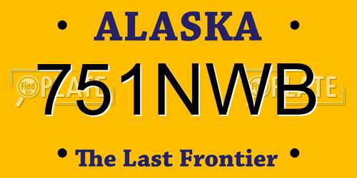 751NWB Alaska License Plate